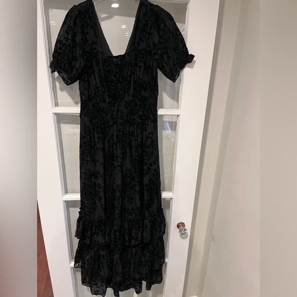 NWT DISTURBIA Lilias Devoré Tiered Floral Maxi Dress Black Size US 6 Goth Witchy - Picture 12 of 14